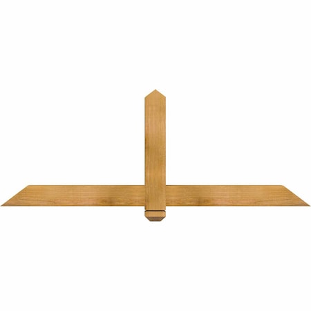 Ekena Millwork Eugene Rough Sawn Timber Gable Bracket, Western Red Cedar, 60"W x 22"H x 4"D x 4"F, 9/12 Pitch GBW060X22X0404EUG00RWR